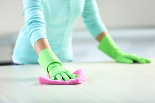 Freshly cleaned carpet after steam carpet cleaning