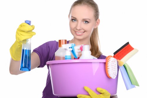 Professional carpet cleaning equipment in a Clapham business