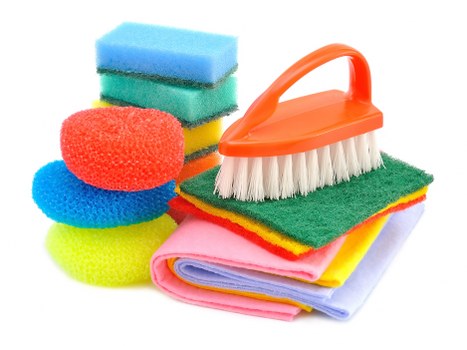 Upholstery cleaning equipment for a fabric sofa